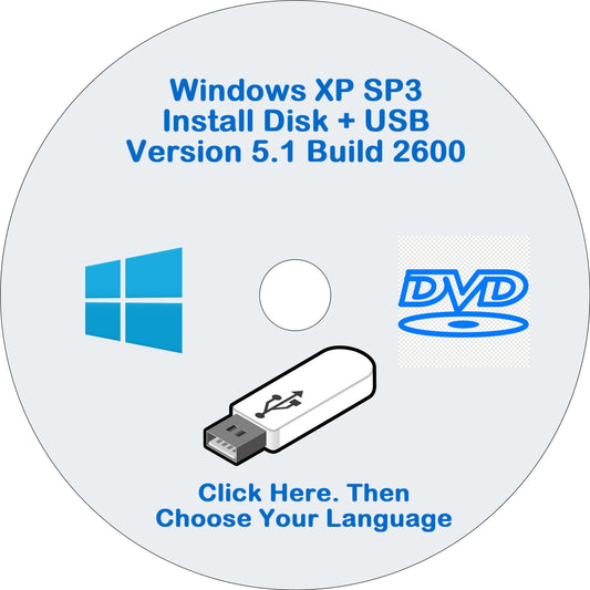 Windows XP SP3 Disk + USB