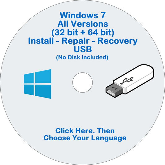 Windows 7 All Versions USB 32 Bit+64 Bit