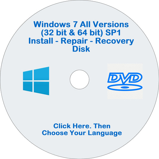 Windows 7 All Versions Disk 32 Bit+64 Bit