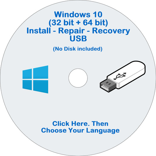 Windows 10 USB 32 Bit+64 Bit