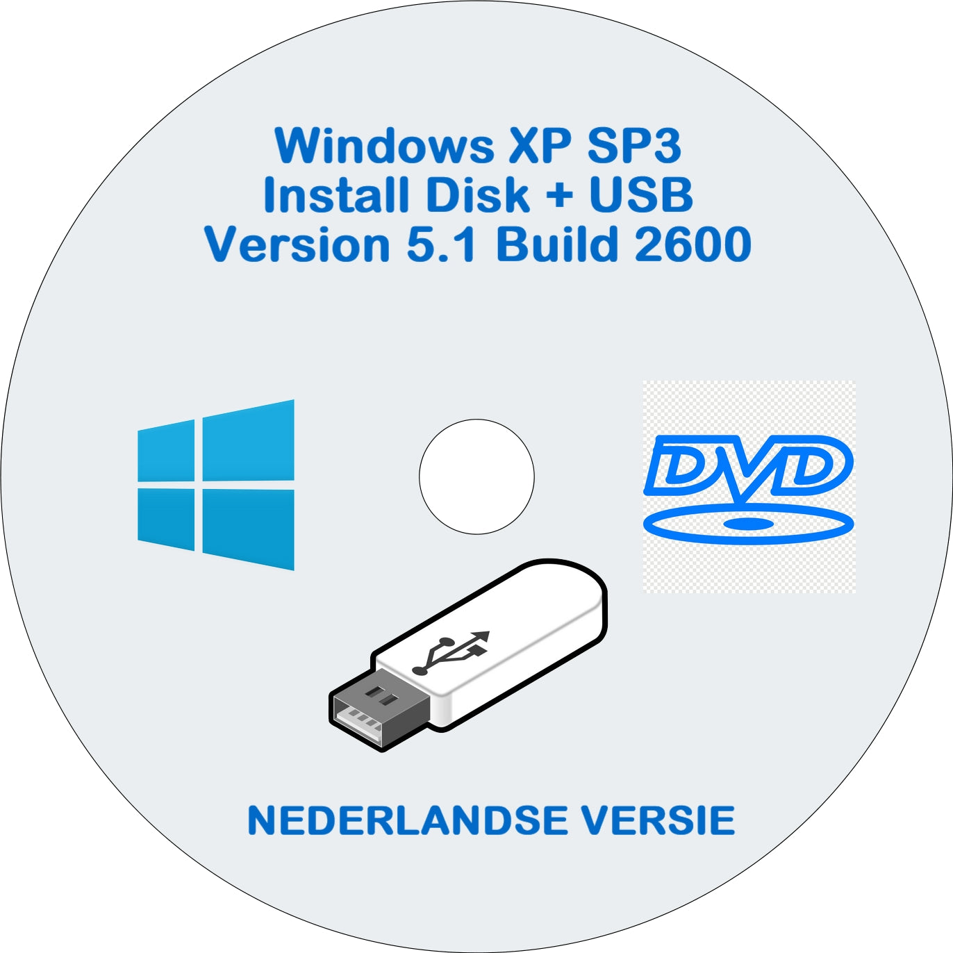 Windows XP SP3 Disk + USB