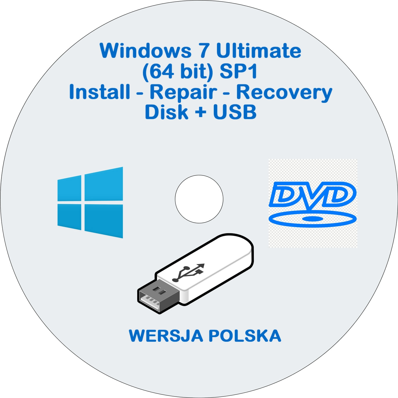 Windows 7 Ultimate Disk + USB 64 Bit