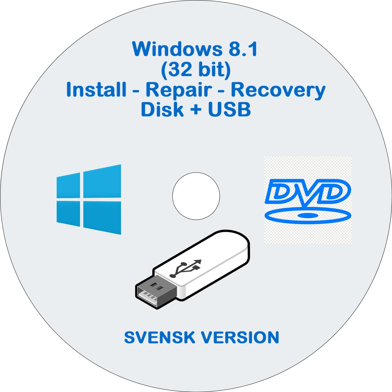 Windows 8.1 Disk + USB 32 Bit