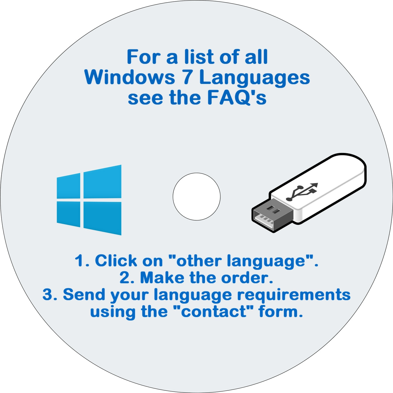 Windows 7 All Versions Disk + USB 32 Bit+64 Bit